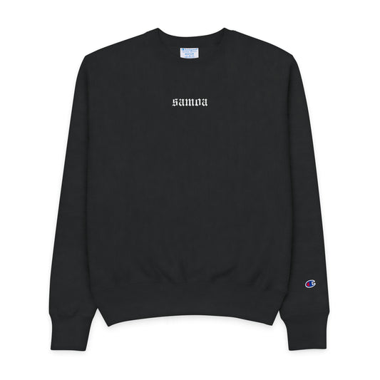 Men's Champion Crewneck Sweatshirt -  Embroidered 'Samoa' Stylish Casual Wear