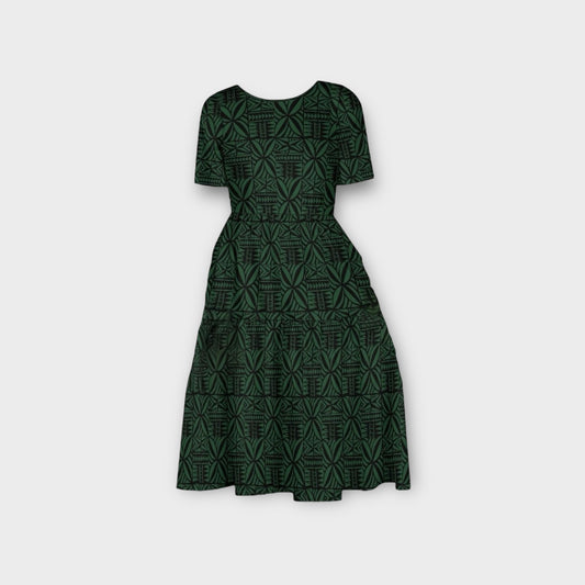 MANAMEA GIRLS DRESS- GREEN